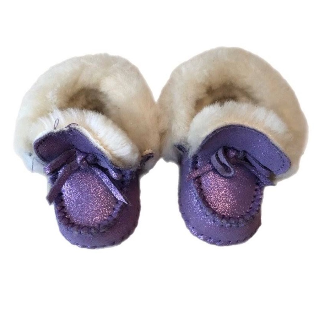 Tucker + Tate Shimmery Purple Baby Booties